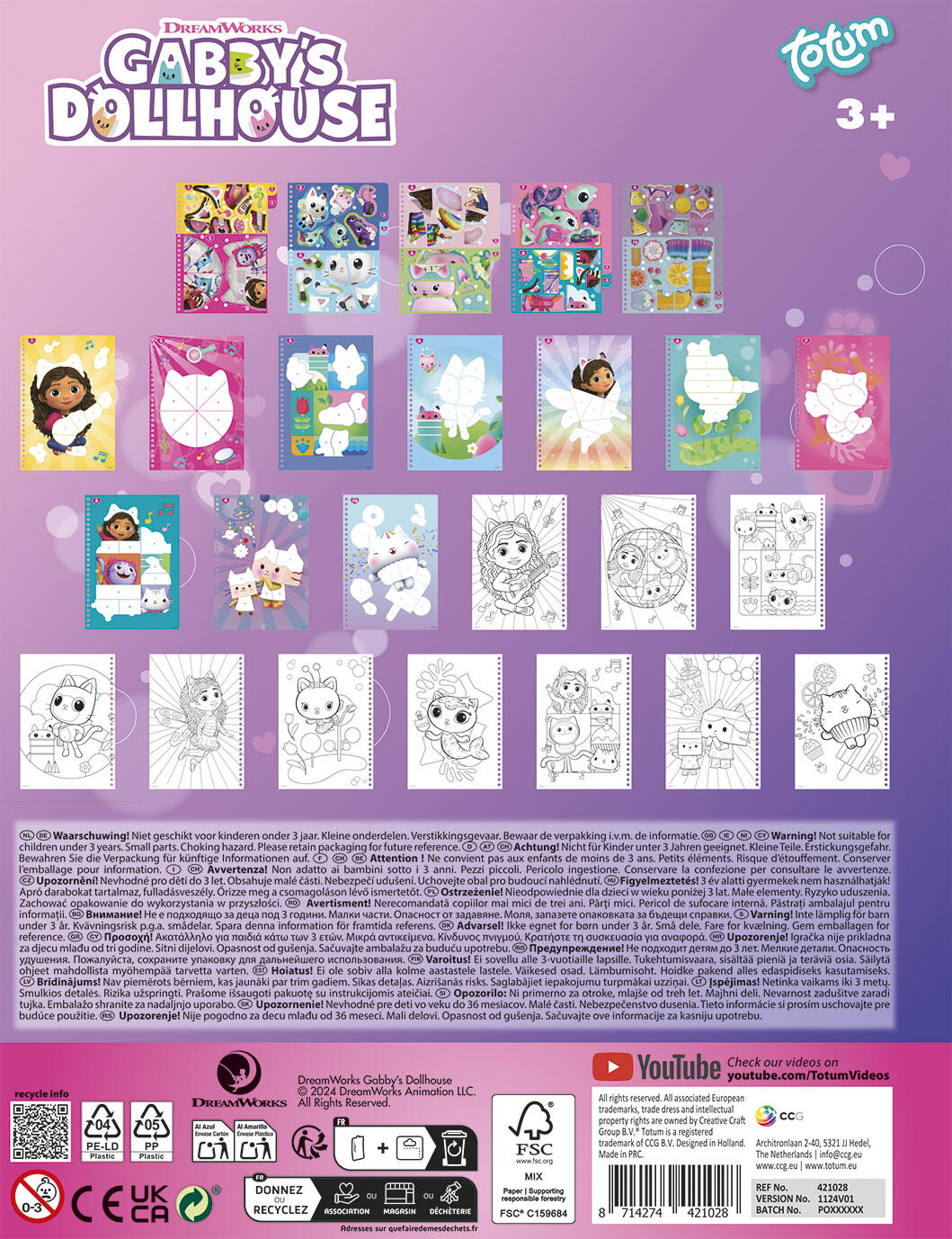 Carticica cu activitati si abtibilduri - Gabby's Dollhouse PlayLearn Toys