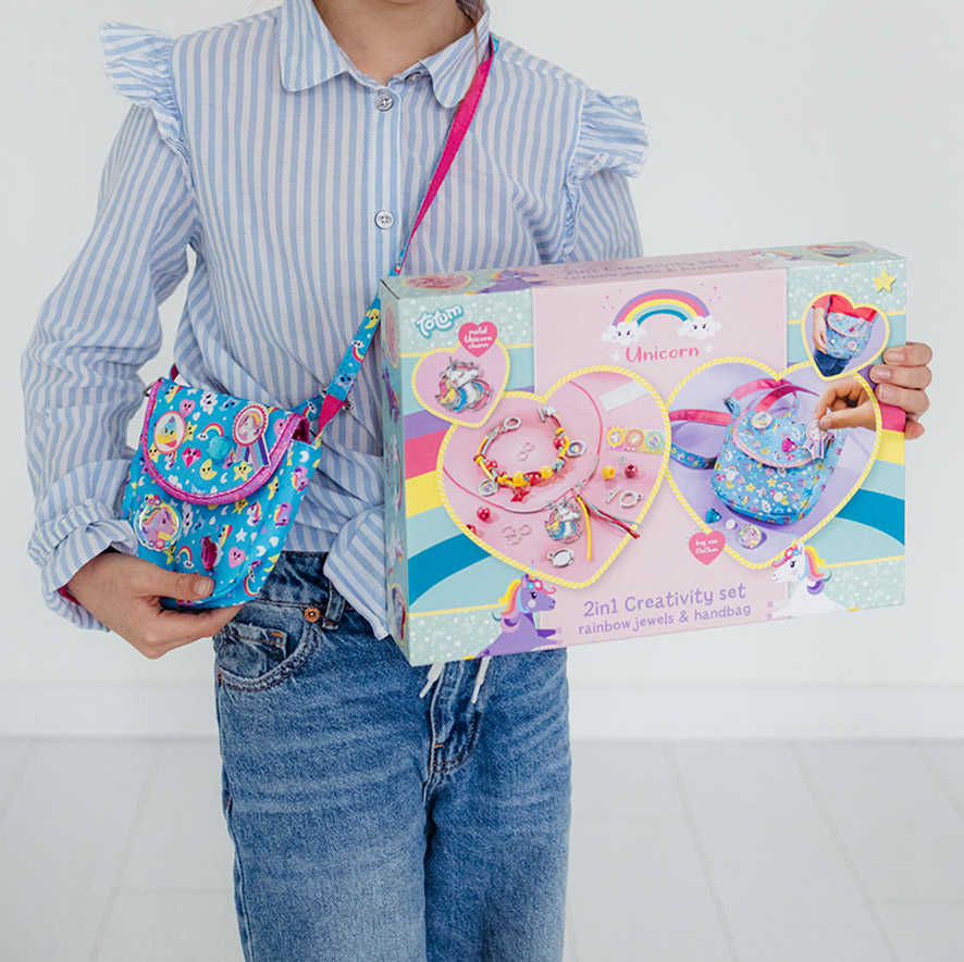 Set creativ 2 in 1 - Bijuterii & gentuta unicorni PlayLearn Toys