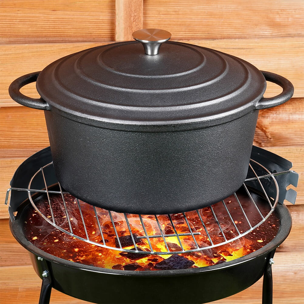 Cratita fonta cu capac 26cm, 5lit Handy KitchenServ