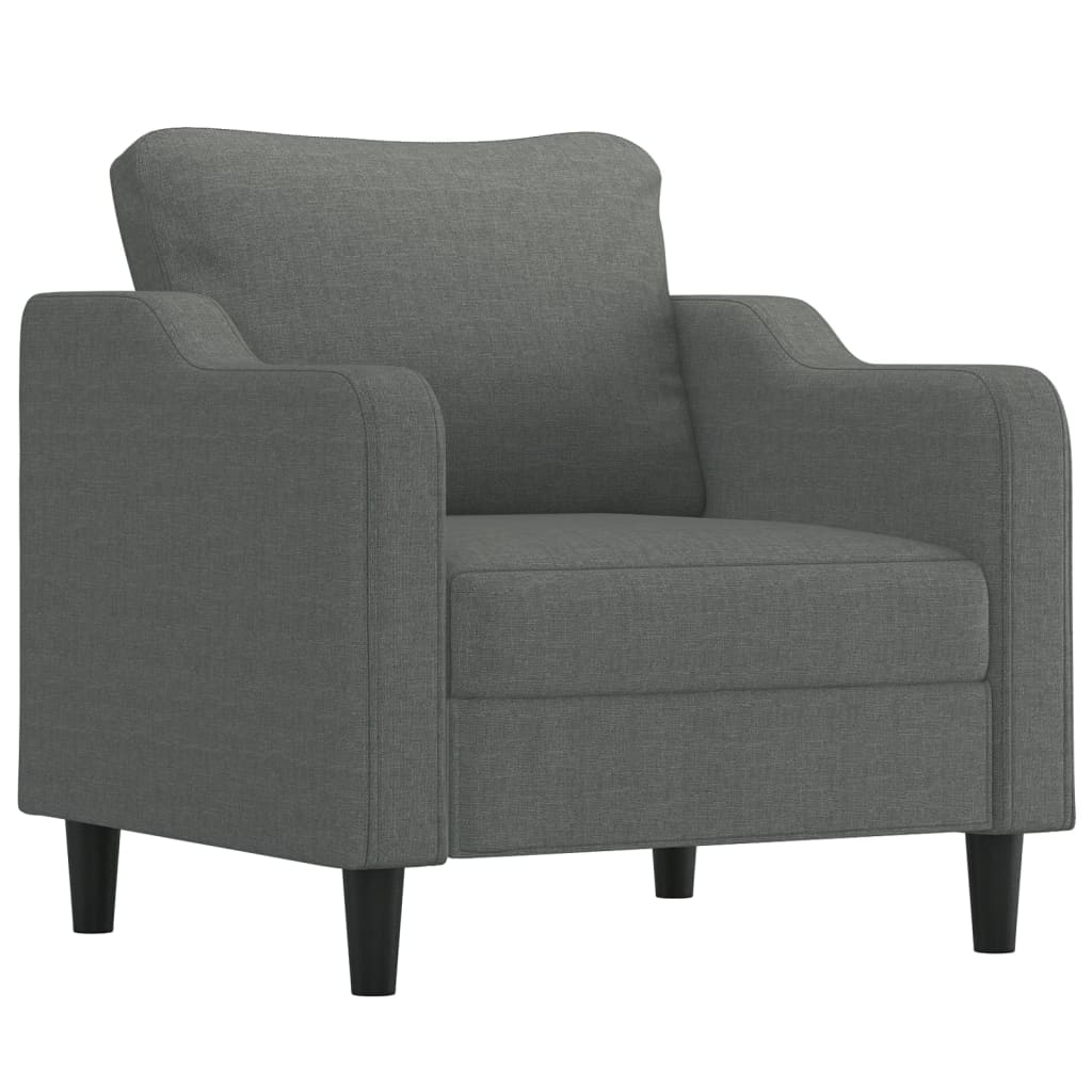 Set de canapele cu perne, 4 piese, gri închis, material textil GartenMobel Dekor