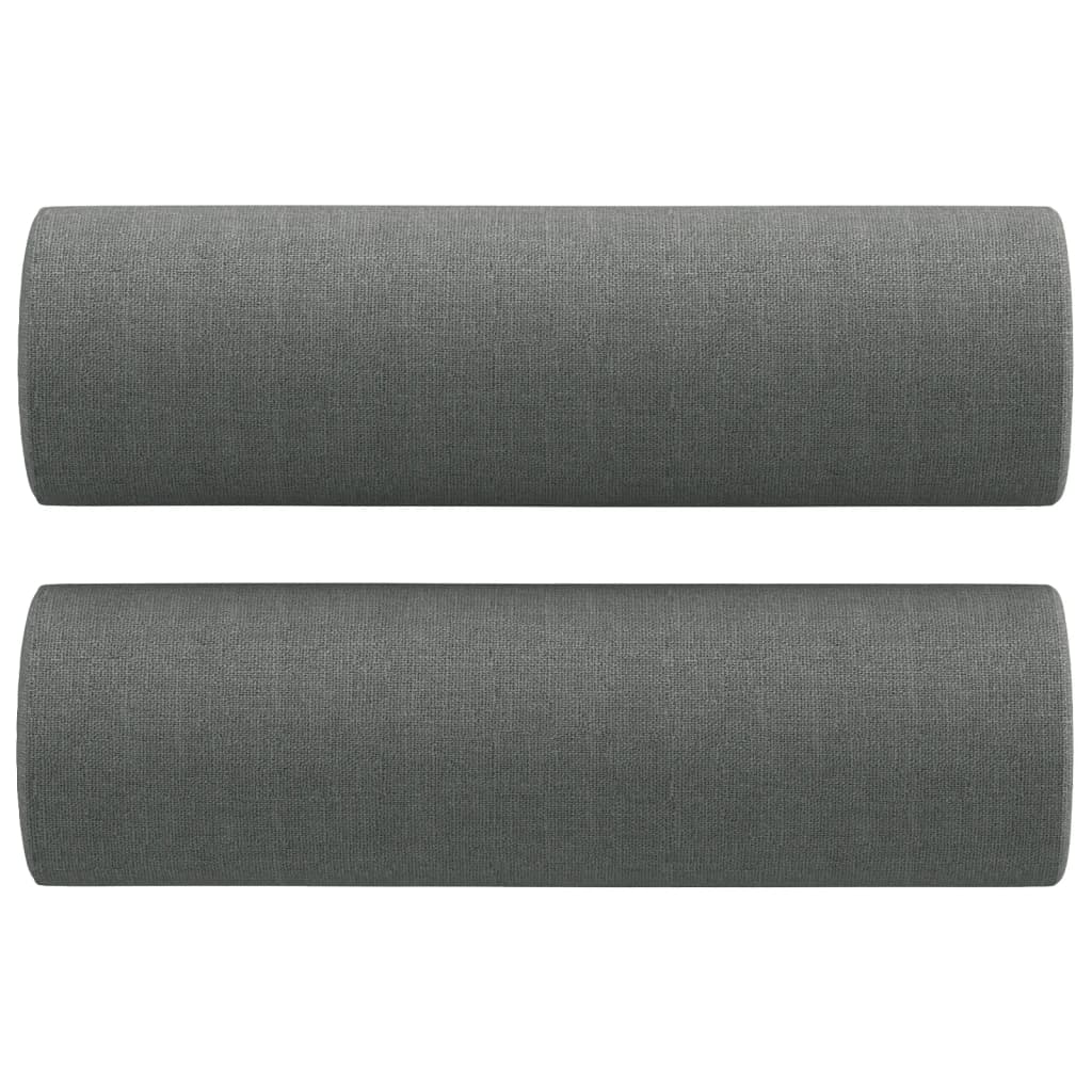 Set de canapele cu perne, 4 piese, gri închis, material textil GartenMobel Dekor