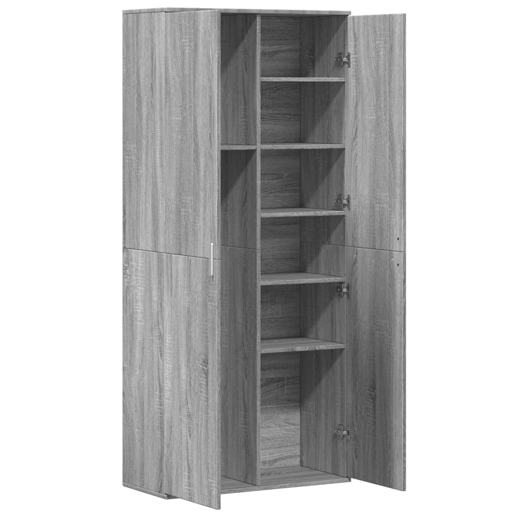Dulap înalt, gri sonoma, 80x35x180 cm, lemn prelucrat GartenMobel Dekor