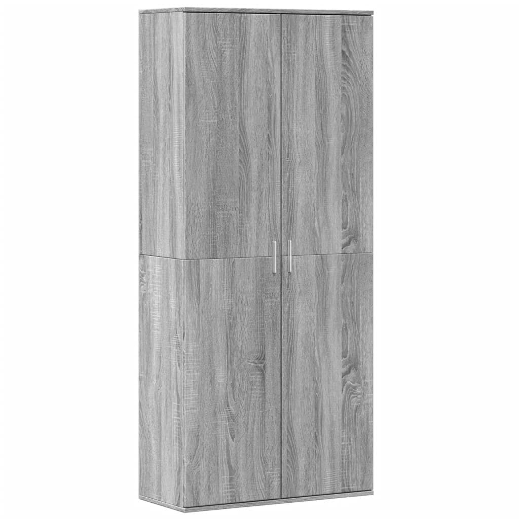 Dulap înalt, gri sonoma, 80x35x180 cm, lemn prelucrat GartenMobel Dekor