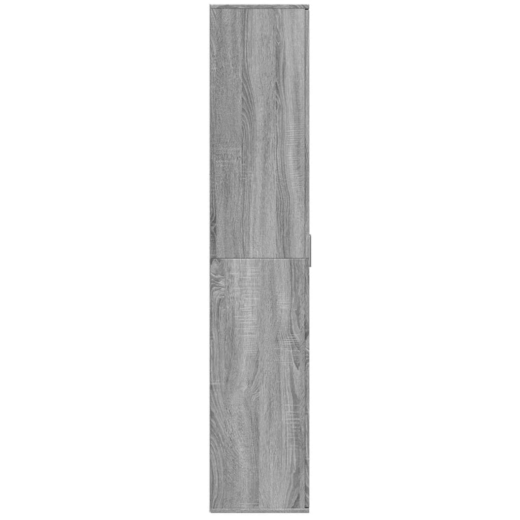 Dulap înalt, gri sonoma, 80x35x180 cm, lemn prelucrat GartenMobel Dekor