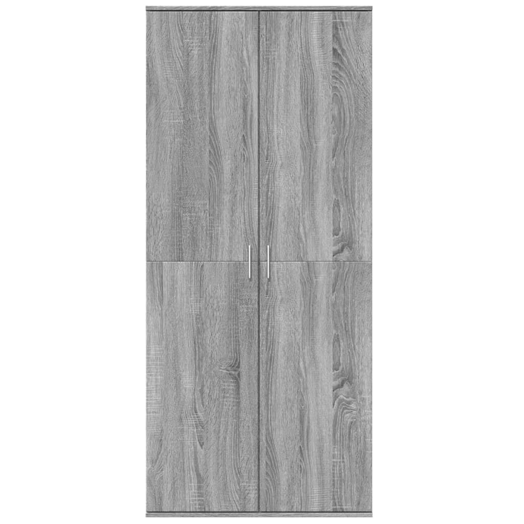 Dulap înalt, gri sonoma, 80x35x180 cm, lemn prelucrat GartenMobel Dekor