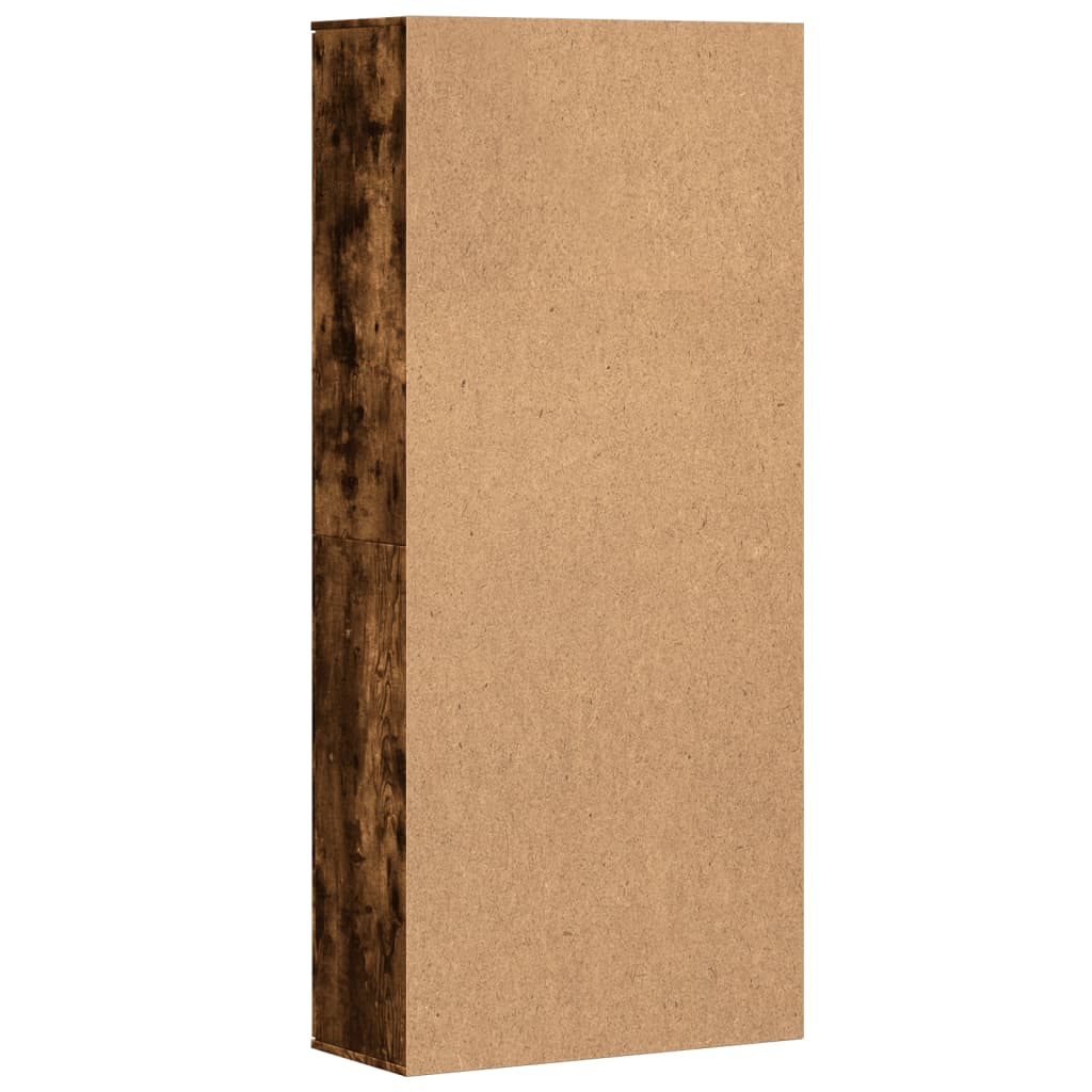 Dulap înalt, stejar fumuriu, 80x35x180 cm, lemn prelucrat GartenMobel Dekor