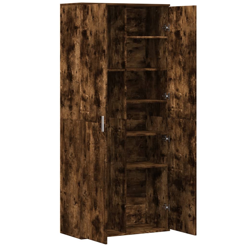 Dulap înalt, stejar fumuriu, 80x35x180 cm, lemn prelucrat GartenMobel Dekor