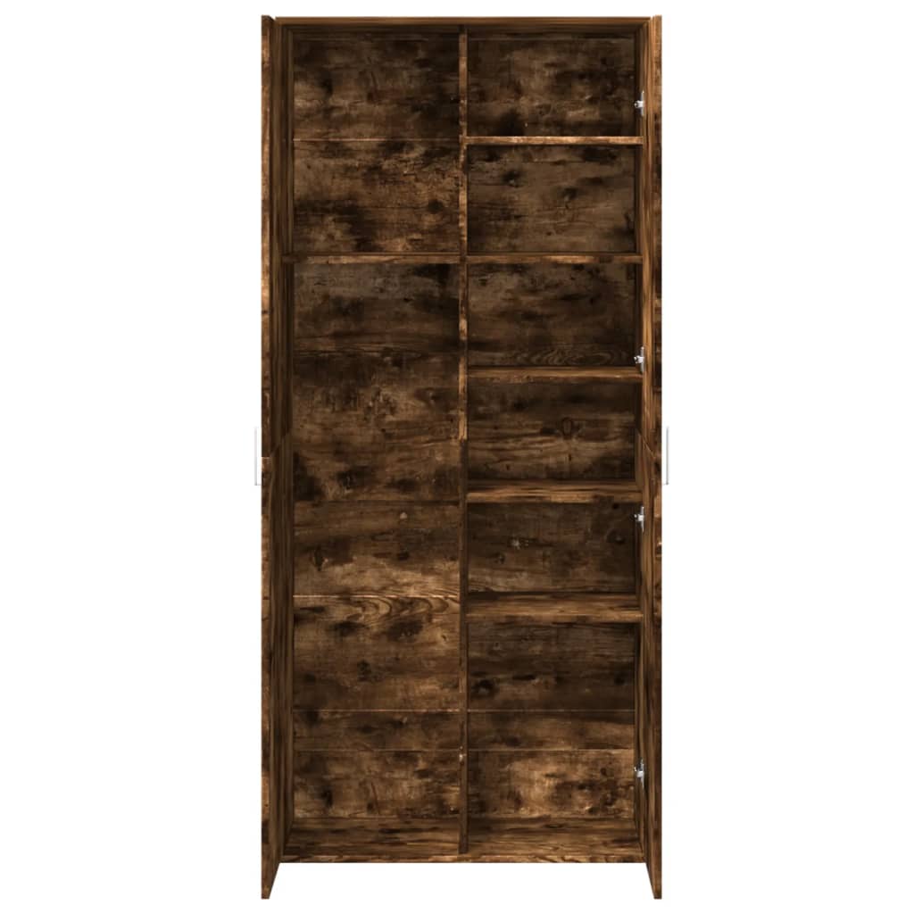 Dulap înalt, stejar fumuriu, 80x35x180 cm, lemn prelucrat GartenMobel Dekor