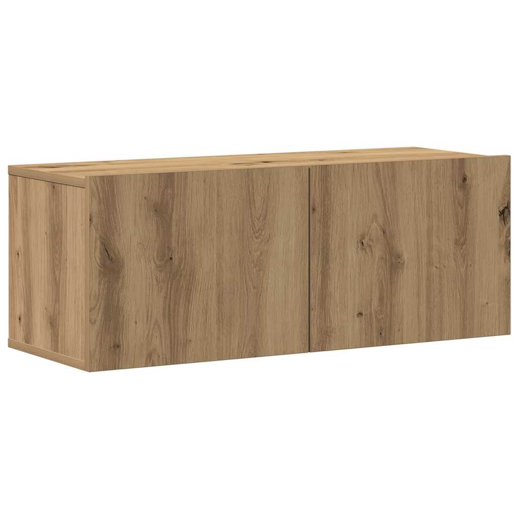 Set dulap TV 7 piese montat pe perete Stejar artizanal GartenMobel Dekor