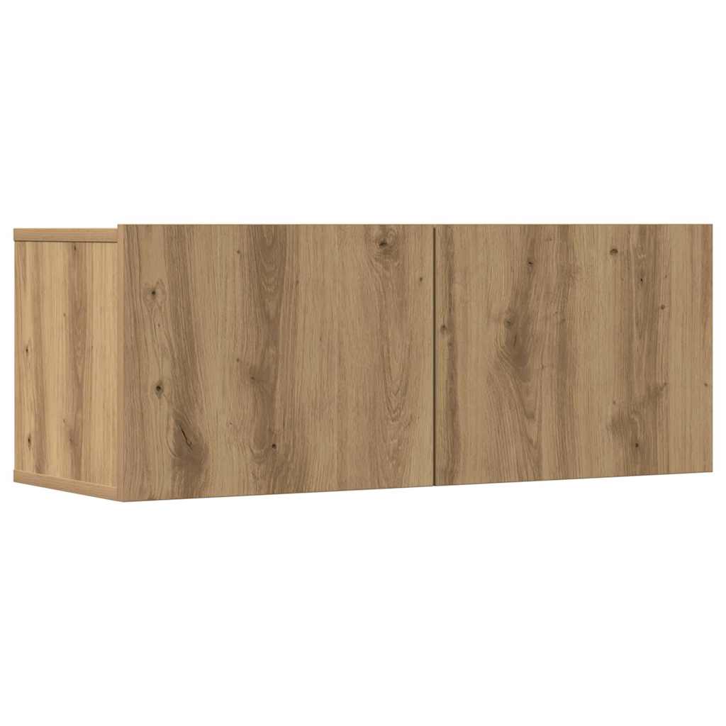 Set dulap TV 7 piese montat pe perete Stejar artizanal GartenMobel Dekor