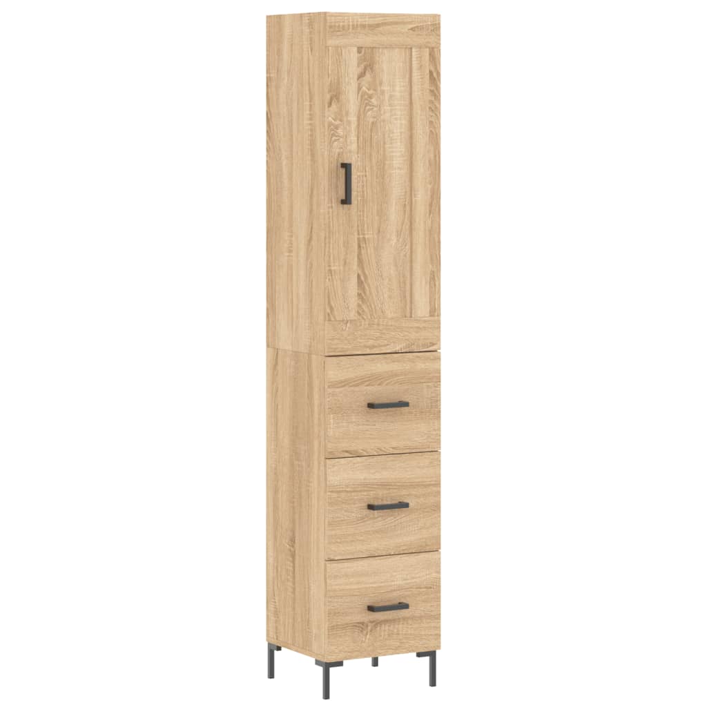 Dulap înalt, stejar sonoma, 34,5x34x180 cm, lemn prelucrat GartenMobel Dekor