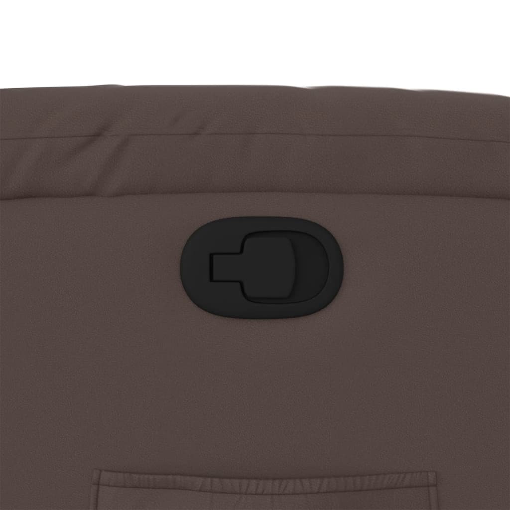 Fotoliu rabatabil cu ridicare, maro, piele ecologică GartenMobel Dekor