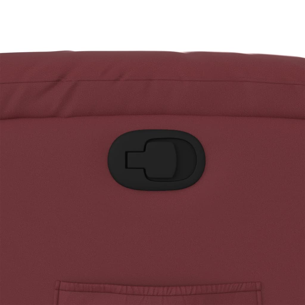 Fotoliu rabatabil cu ridicare, roșu vin, piele ecologică GartenMobel Dekor