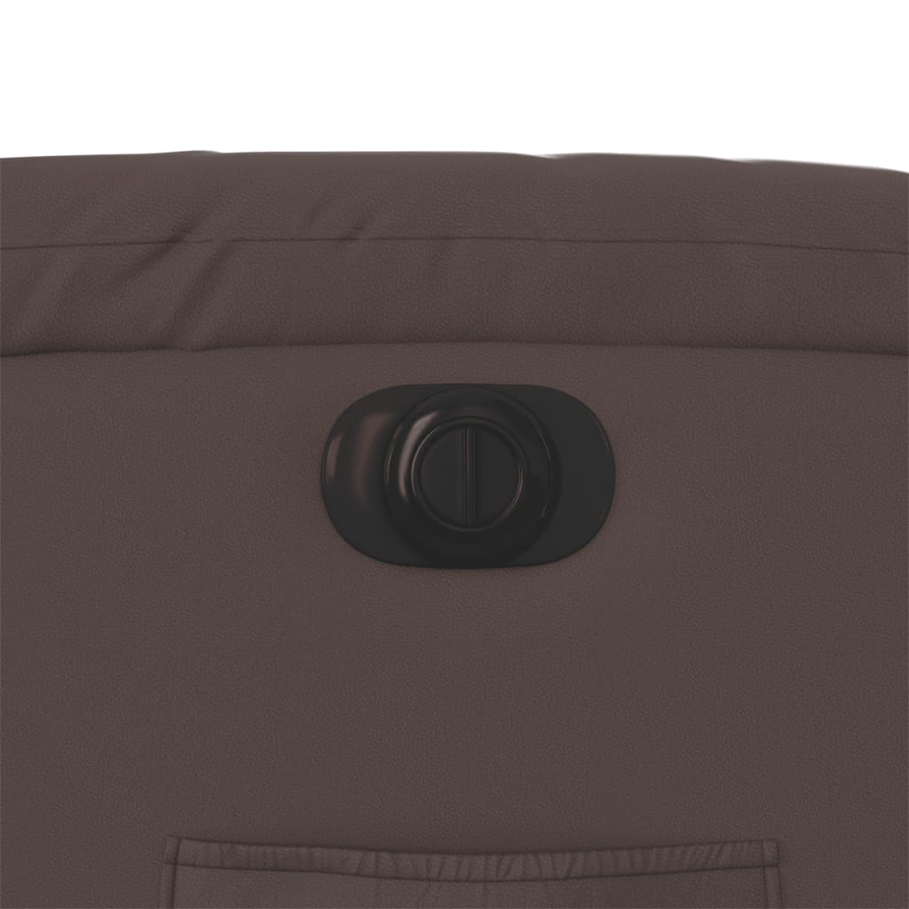 Fotoliu rabatabil electric, maro, piele ecologică GartenMobel Dekor