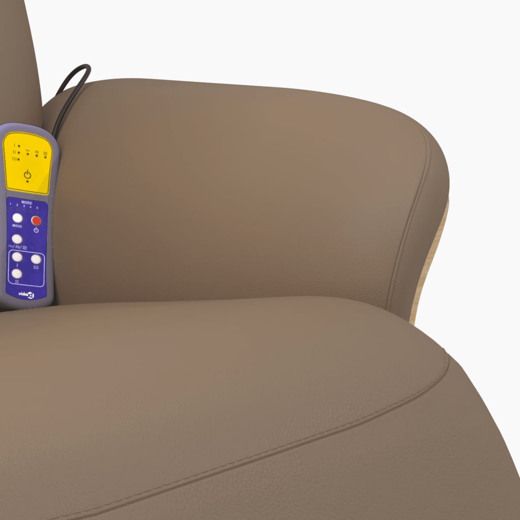 Fotoliu de masaj rabatabil, cappuccino, piele ecologică GartenMobel Dekor