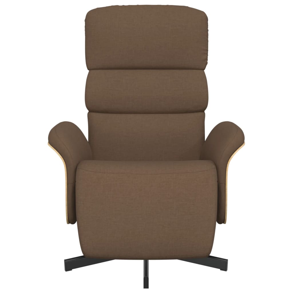 Fotoliu rabatabil cu suport de picioare, maro, textil GartenMobel Dekor
