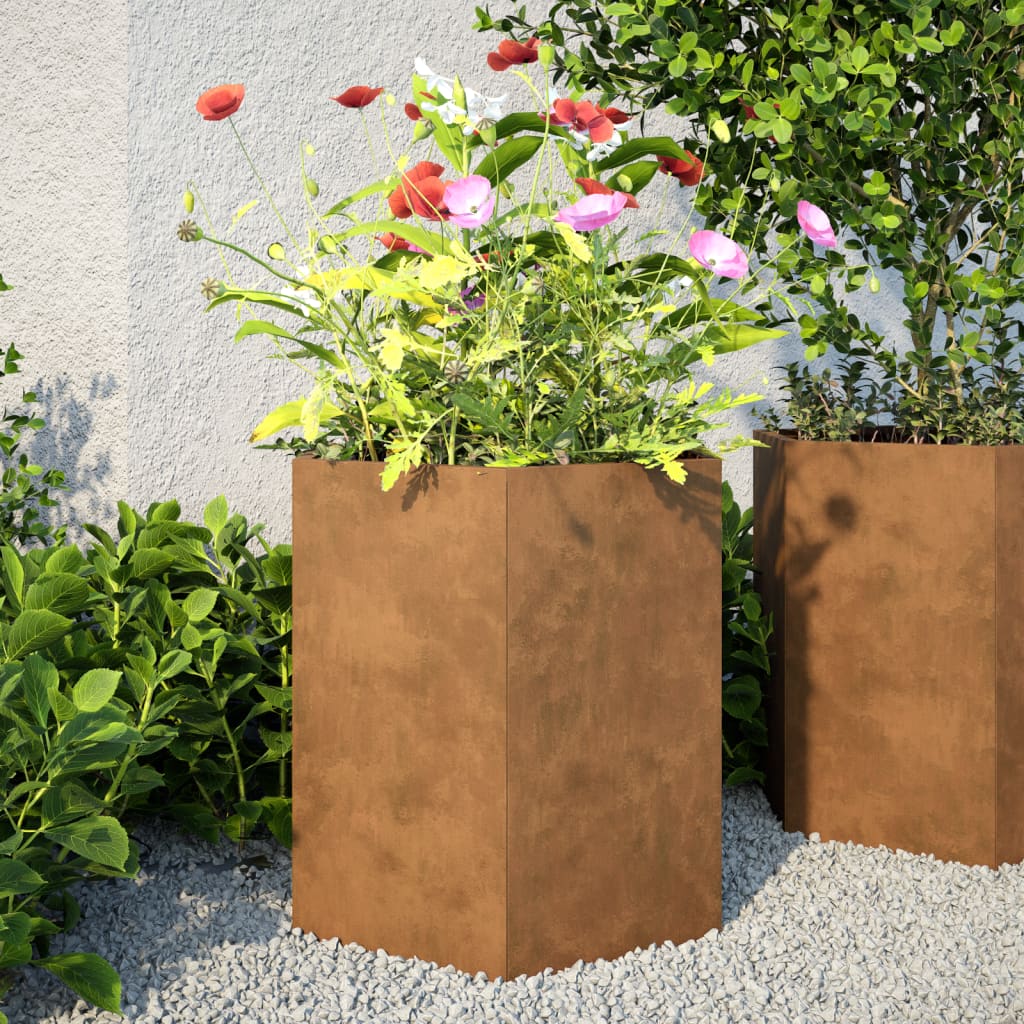 Jardinieră de grădină 46x40x45 cm oțel de intemperii GartenMobel Dekor