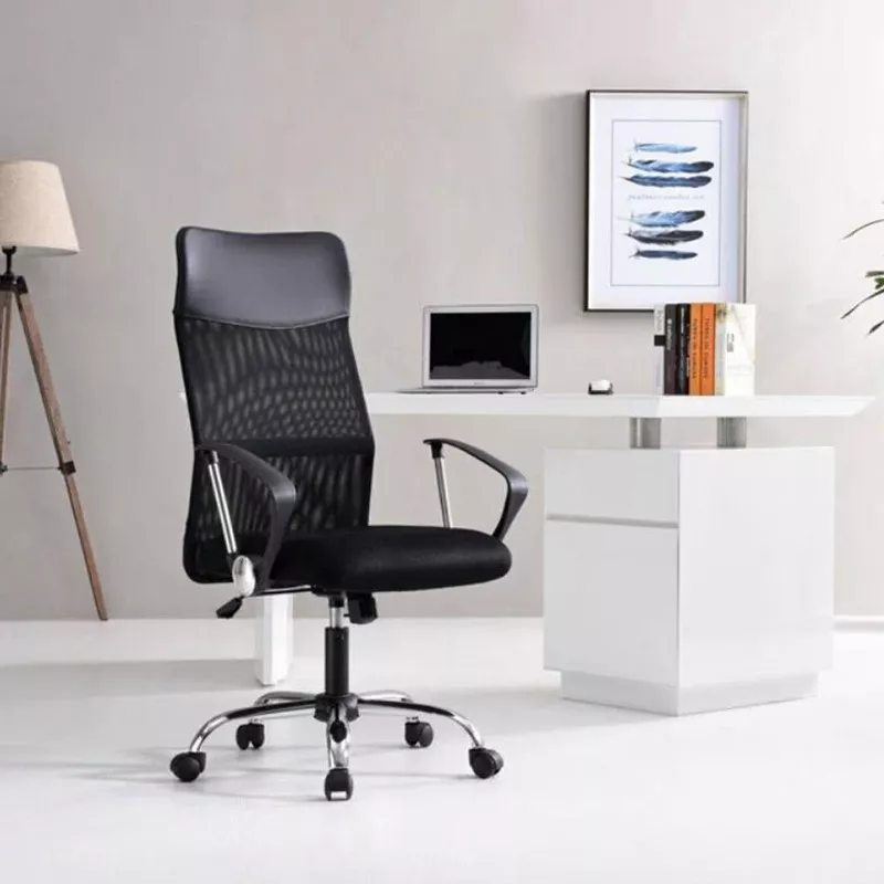 Scaun ergonomic de birou, directorial, spatar inalt, inaltime reglabila, sezut inclinabil, negru MultiMark GlobalProd