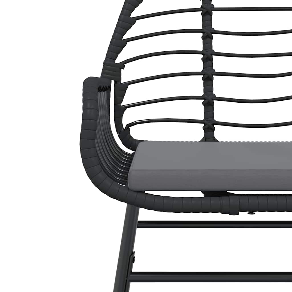 Set de sufragerie de grădină 5 piese neagră Sticlă Poly Rattan GartenMobel Dekor