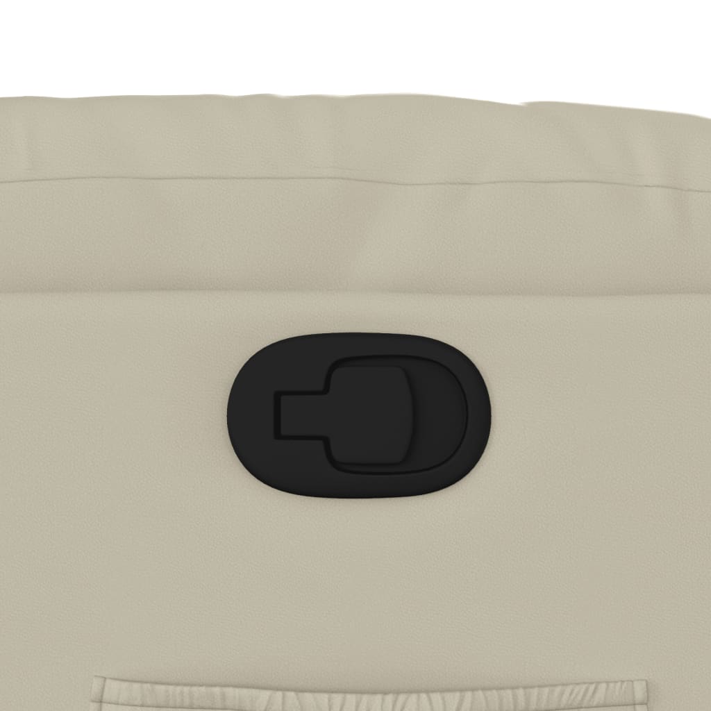 Fotoliu rabatabil, crem, piele ecologică GartenMobel Dekor