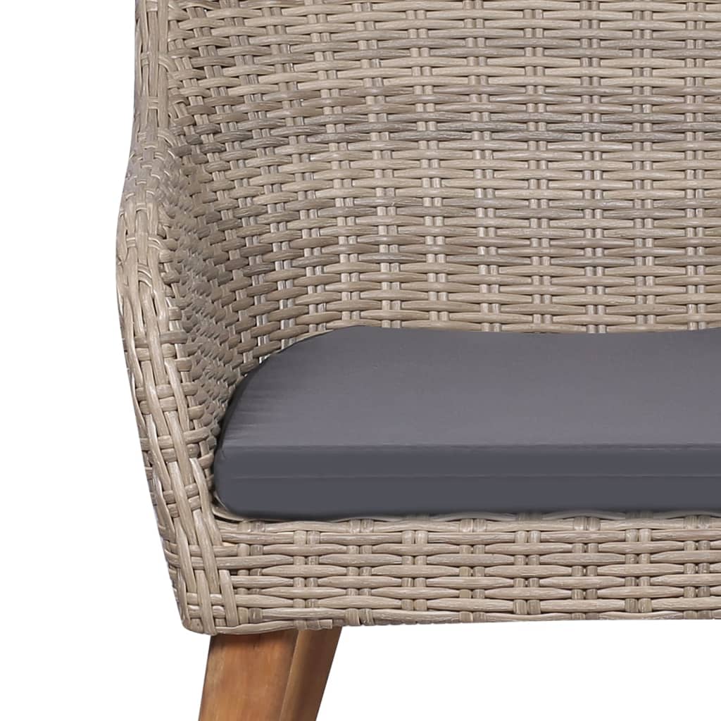 Set de servit masa pentru grădină, 5 piese, cu perne, maro GartenMobel Dekor