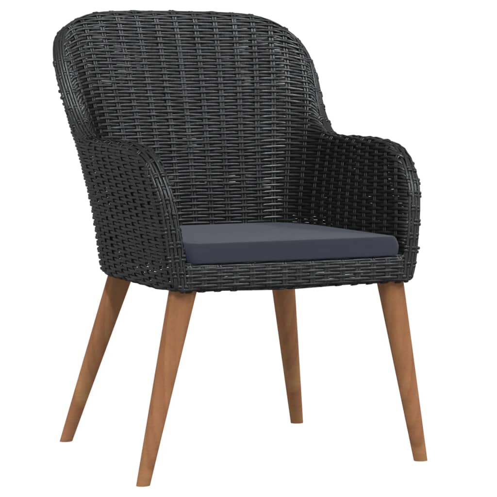 Set mobilier de grădină cu perne, 3 piese, negru GartenMobel Dekor