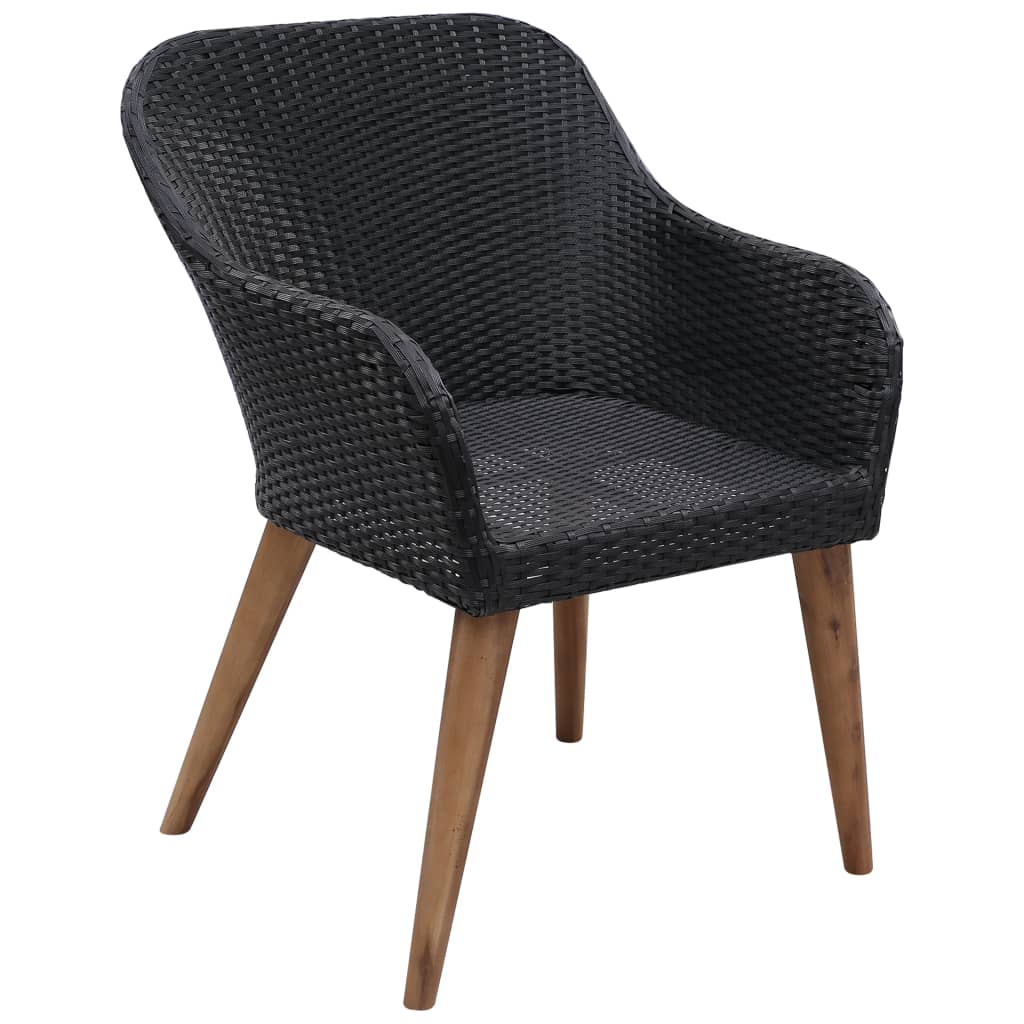 Set mobilier de grădină, 3 piese, negru GartenMobel Dekor