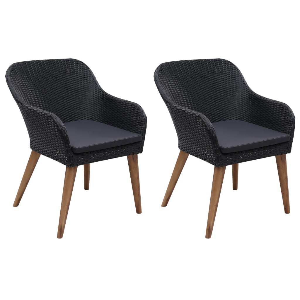Set mobilier de grădină, 3 piese, negru GartenMobel Dekor