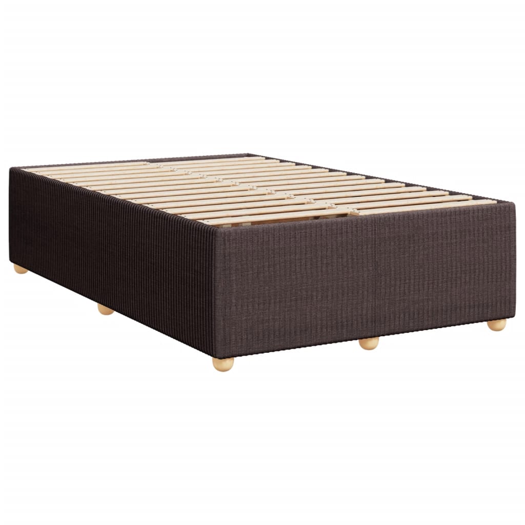 Pat box spring cu saltea, maro închis, 120x190 cm, textil GartenMobel Dekor