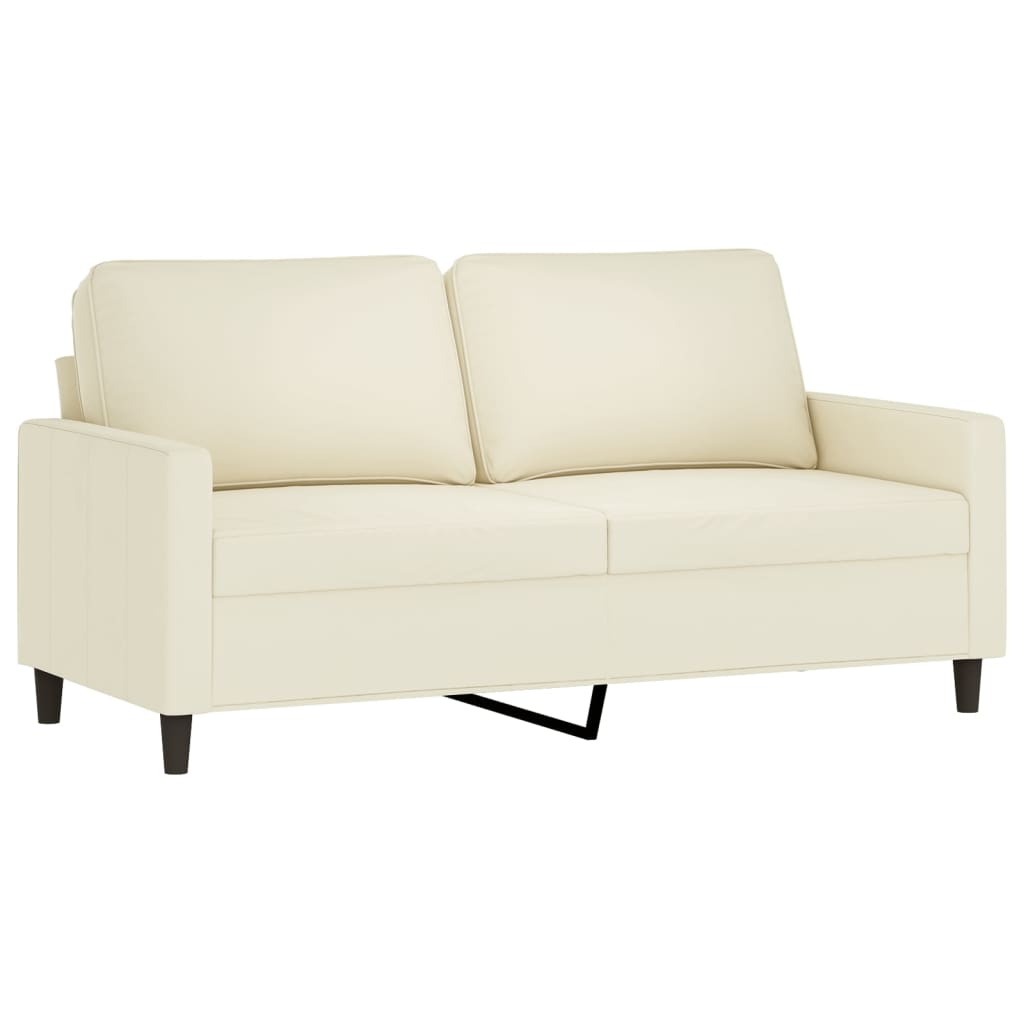 Canapea cu 2 locuri, crem, 140 cm, catifea GartenMobel Dekor