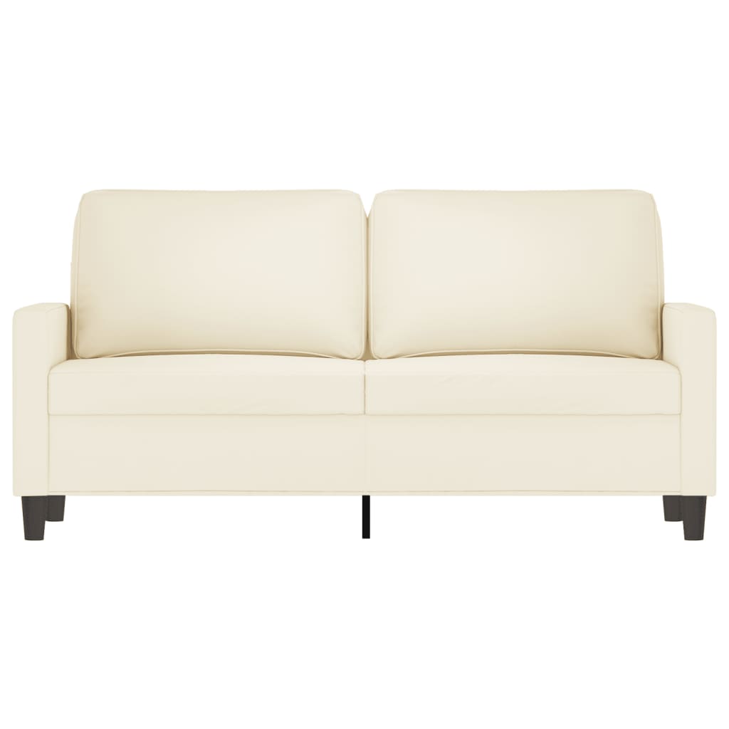 Canapea cu 2 locuri, crem, 140 cm, catifea GartenMobel Dekor