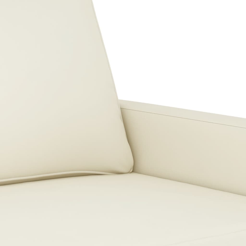 Canapea cu 2 locuri, crem, 140 cm, catifea GartenMobel Dekor