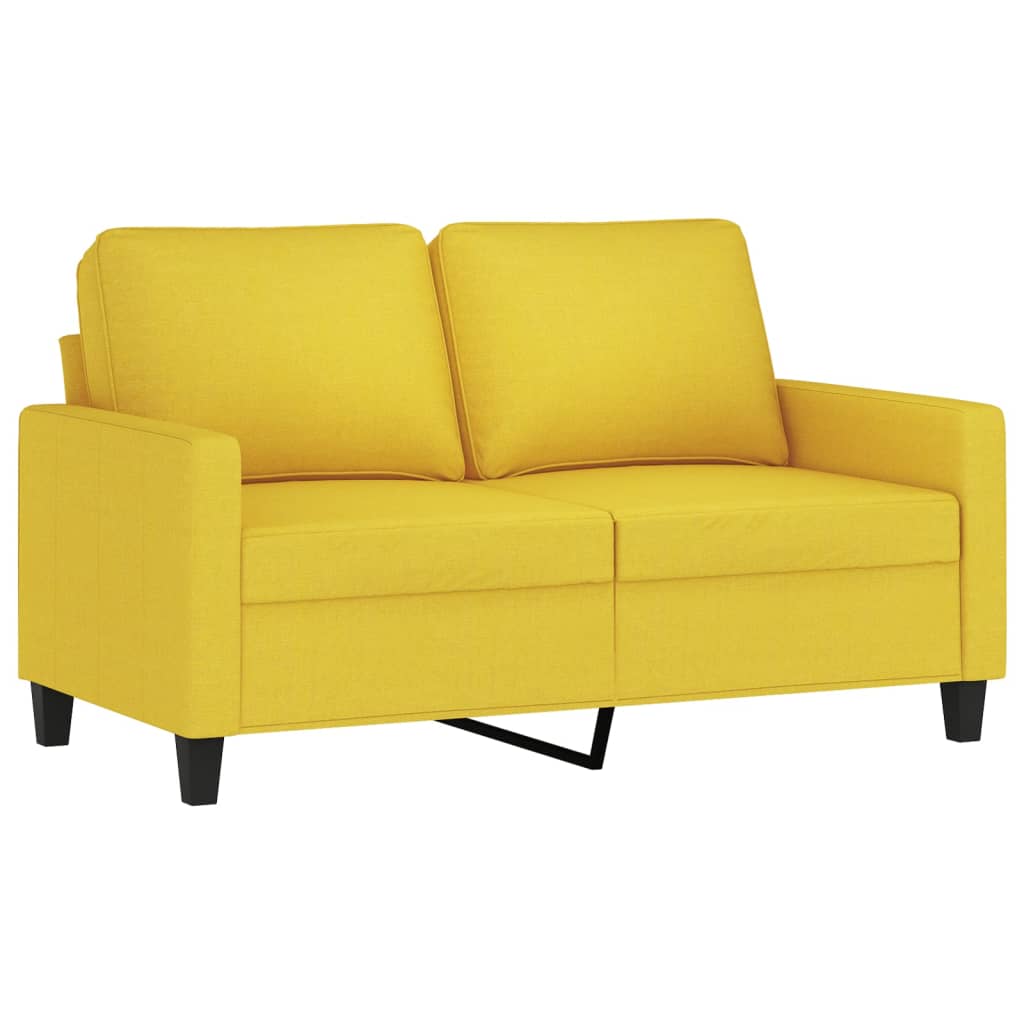Canapea cu 2 locuri, galben deschis, 120 cm, material textil GartenMobel Dekor