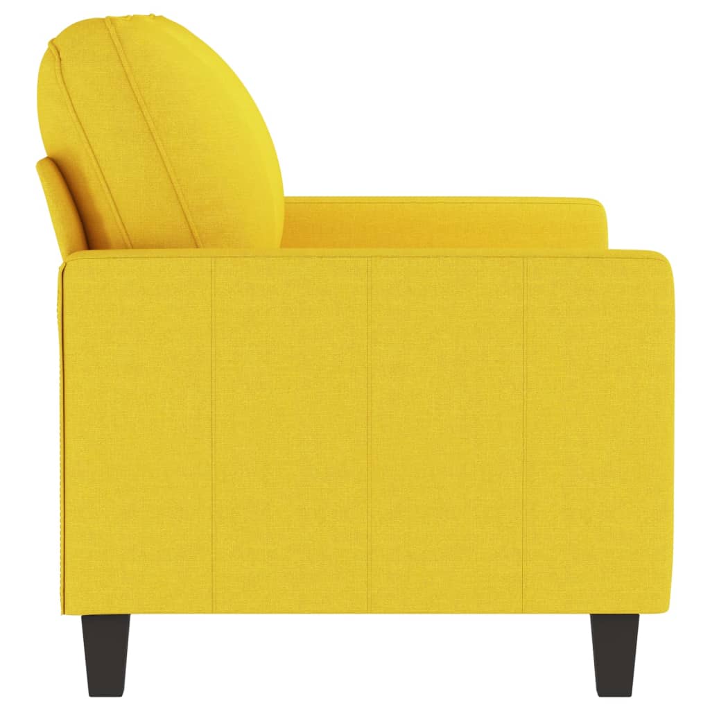 Canapea cu 2 locuri, galben deschis, 120 cm, material textil GartenMobel Dekor