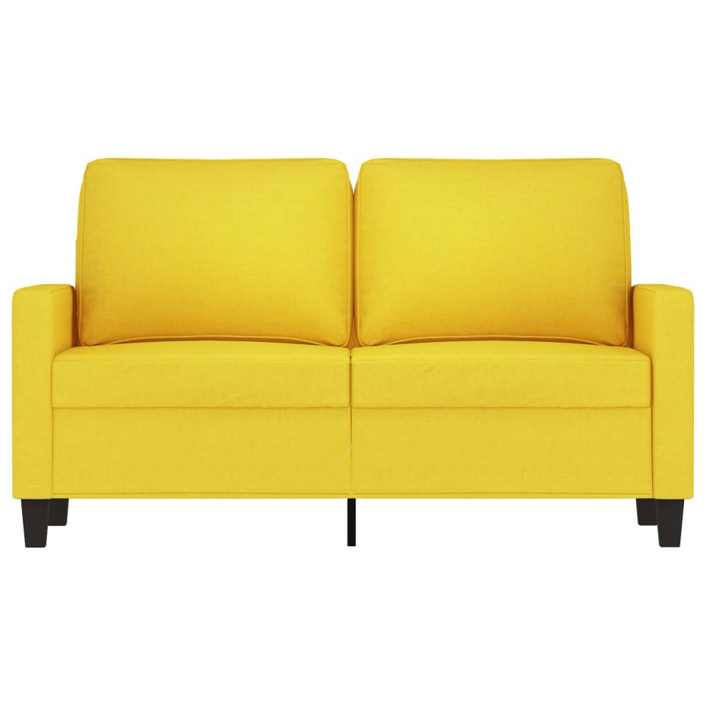 Canapea cu 2 locuri, galben deschis, 120 cm, material textil GartenMobel Dekor