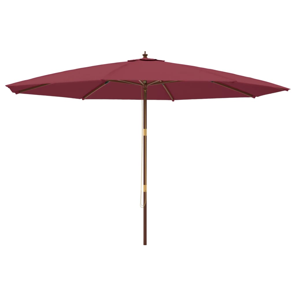Umbrelă soare de grădină stâlp din lemn, roșu bordo, 400x273 cm GartenMobel Dekor