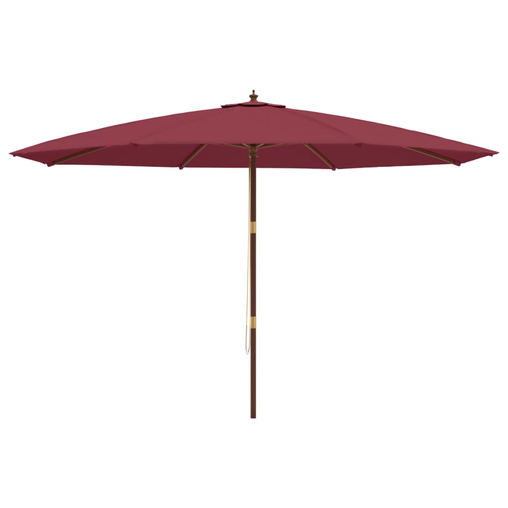 Umbrelă soare de grădină stâlp din lemn, roșu bordo, 400x273 cm GartenMobel Dekor