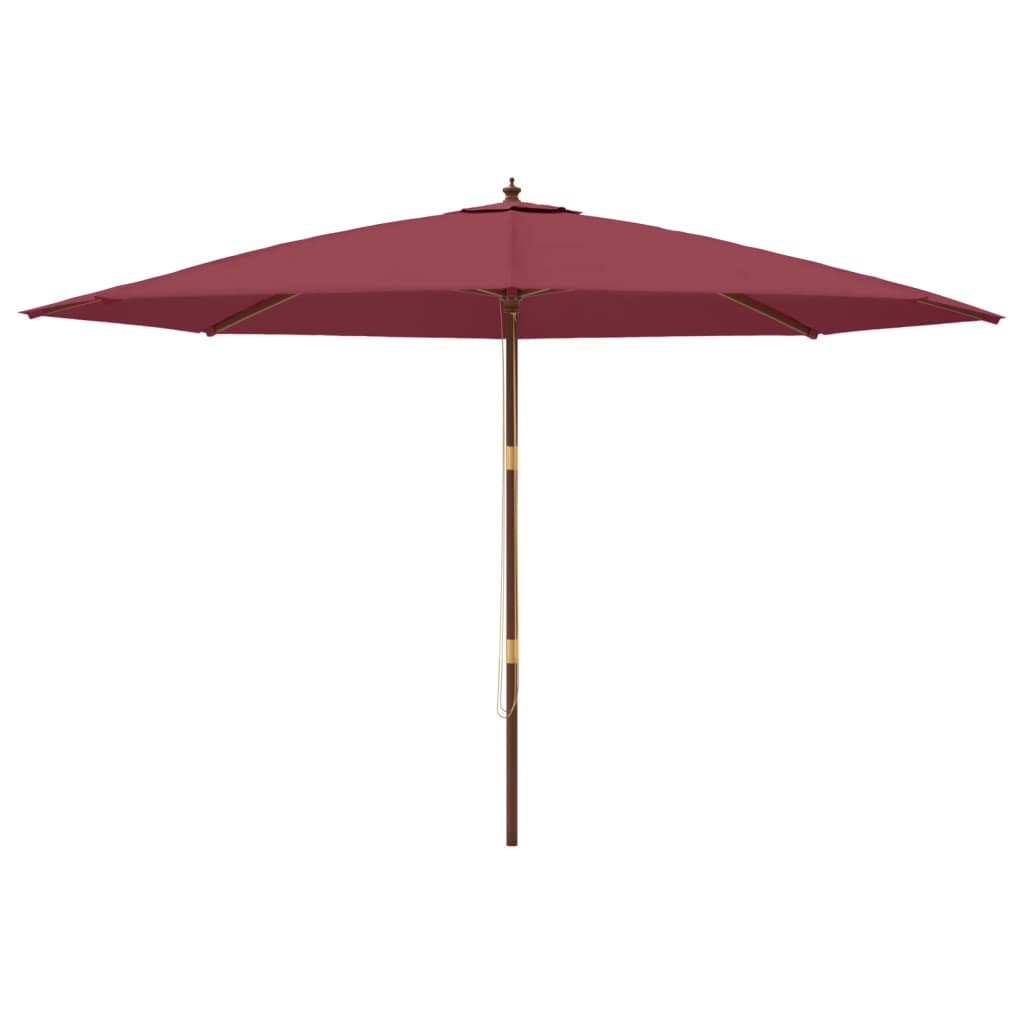 Umbrelă soare de grădină stâlp din lemn, roșu bordo, 400x273 cm GartenMobel Dekor