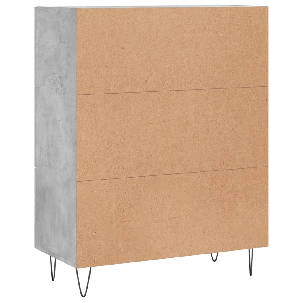 Servantă, gri beton, 69,5x34x90 cm, lemn compozit GartenMobel Dekor