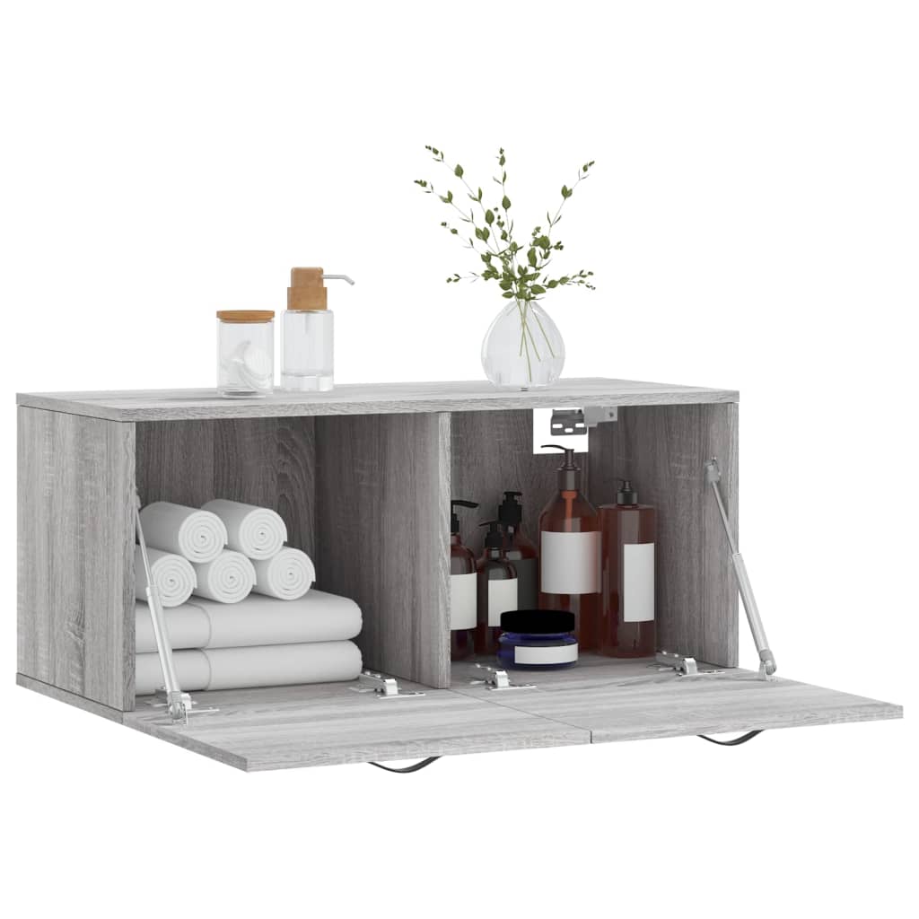Dulap de perete, gri sonoma, 80x36,5x35 cm, lemn compozit GartenMobel Dekor