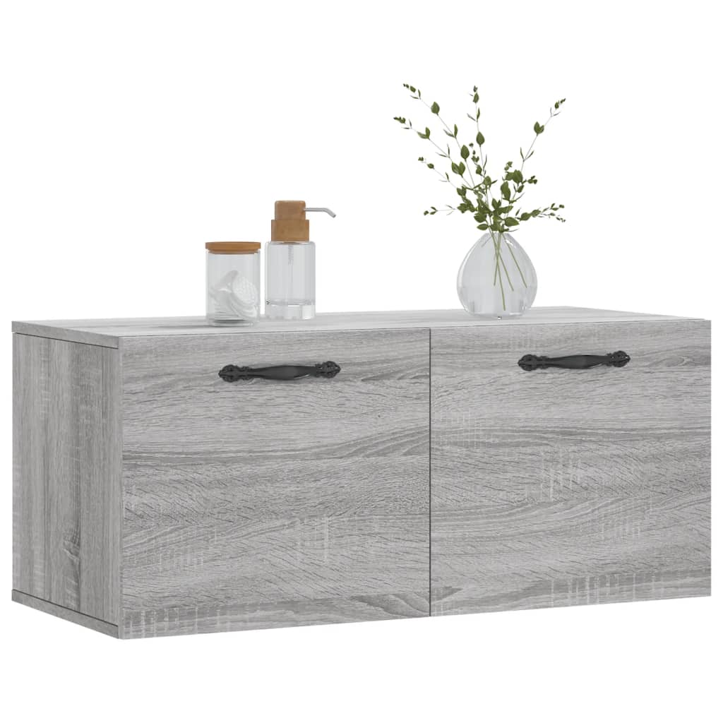 Dulap de perete, gri sonoma, 80x36,5x35 cm, lemn compozit GartenMobel Dekor