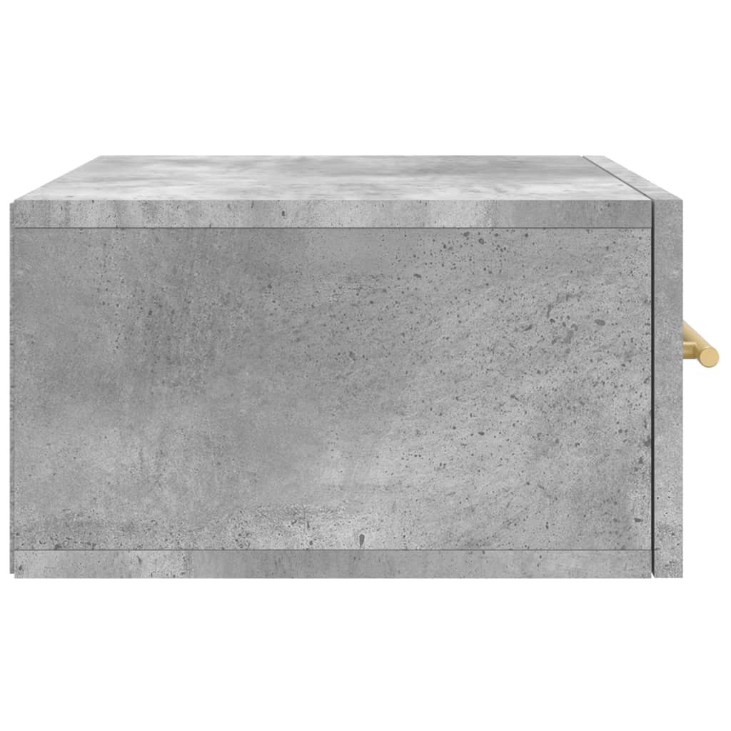 Noptiere montate pe perete 2 buc. gri beton 35x35x20 cm GartenMobel Dekor