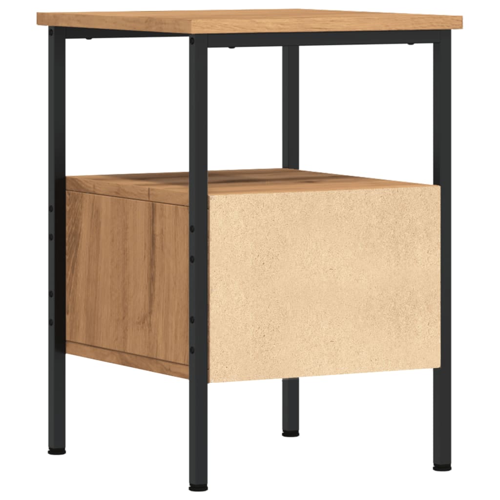 Noptiere, 2 buc., stejar artizanal, 34x36x50 cm, lemn prelucrat GartenMobel Dekor
