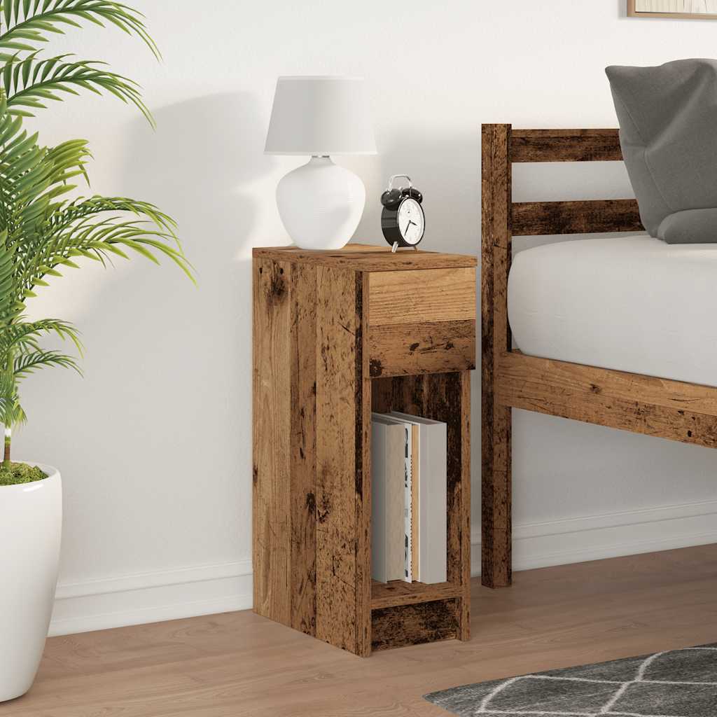 Noptiera cu sertar lemn vechi 20x36x60 cm GartenMobel Dekor