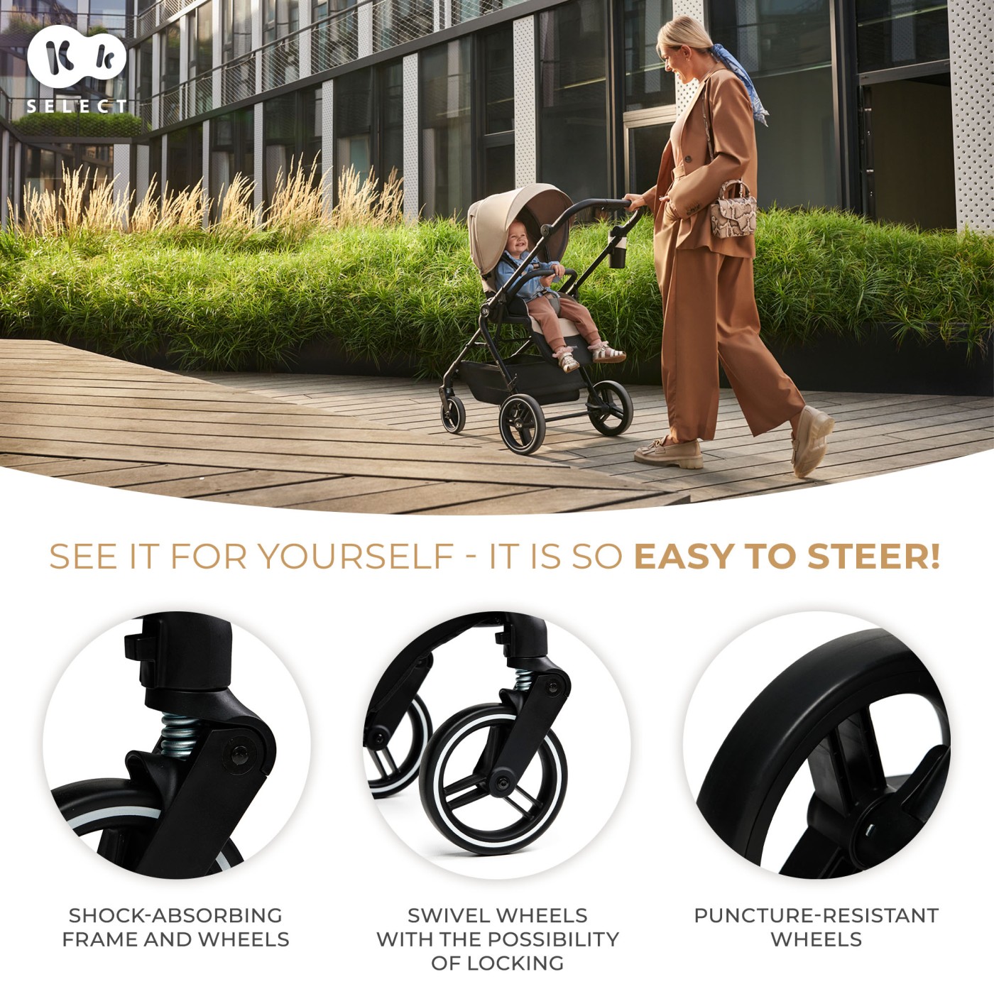 CARUCIOR KINDERKRAFT YOXI 3IN1 (MINK PRO) BEJ NISIP SuperHeroes ToysZone