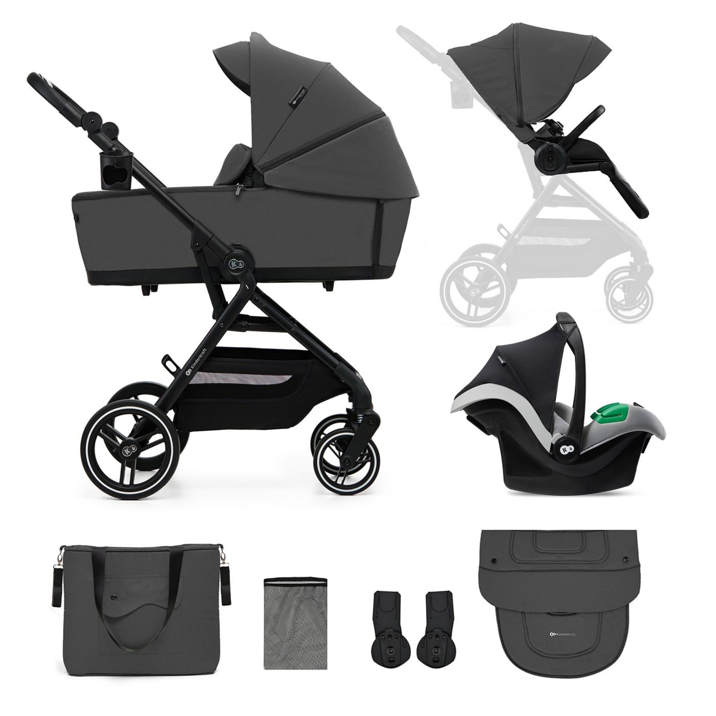 CARUCIOR KINDERKRAFT YOXI 3IN1 (MINK PRO) MOON GREY SuperHeroes ToysZone