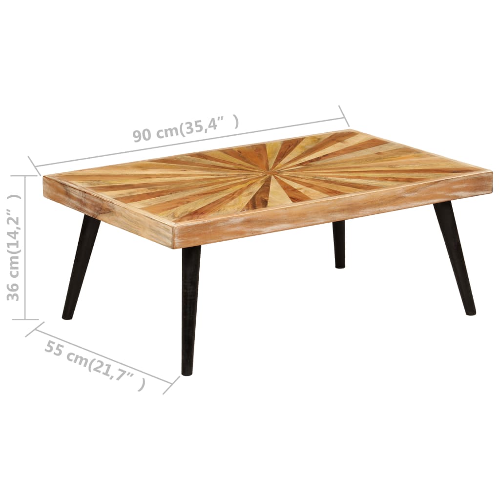 Măsuță de cafea din lemn masiv de mango, 90x55x36 cm GartenMobel Dekor