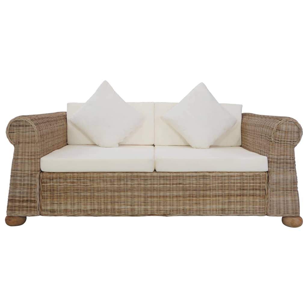 Set de canapele cu perne, 2 piese, ratan natural GartenMobel Dekor