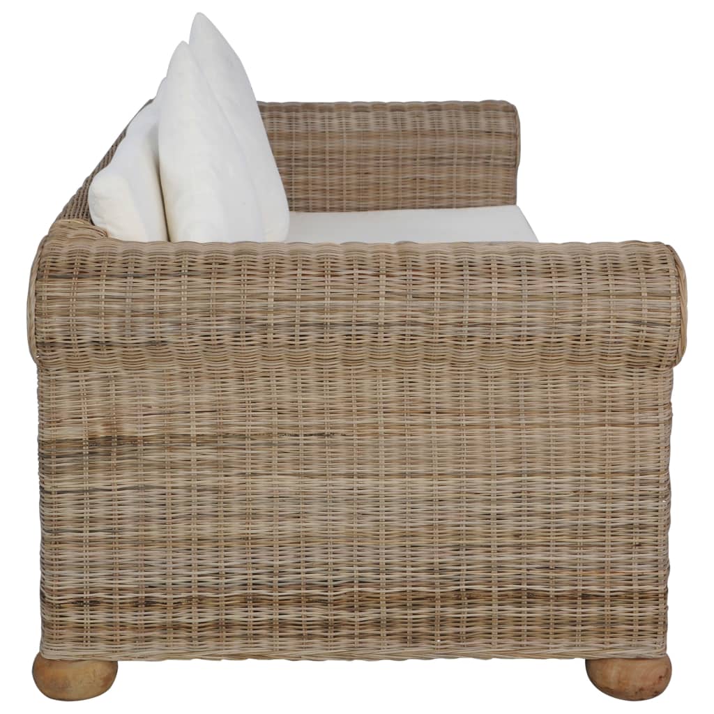 Set de canapele cu perne, 2 piese, ratan natural GartenMobel Dekor