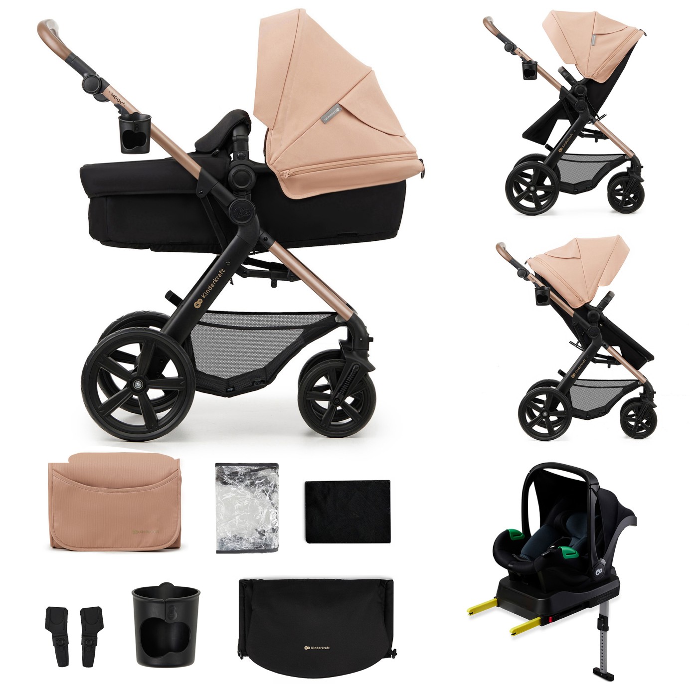 CARUCIOR MULTIFUNCTIONAL KINDERKRAFT MOOV 2 EVA 4IN1 SAND BEIGE SuperHeroes ToysZone